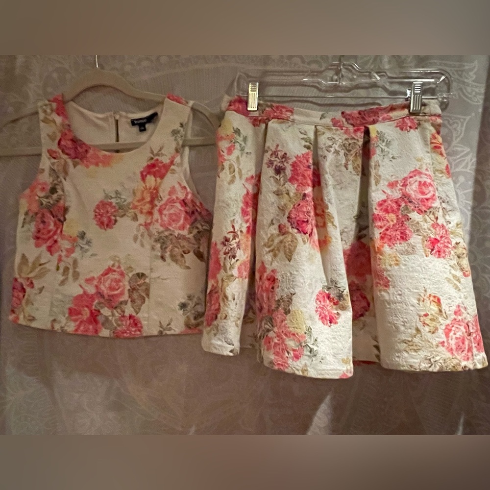 Two piece floral dress